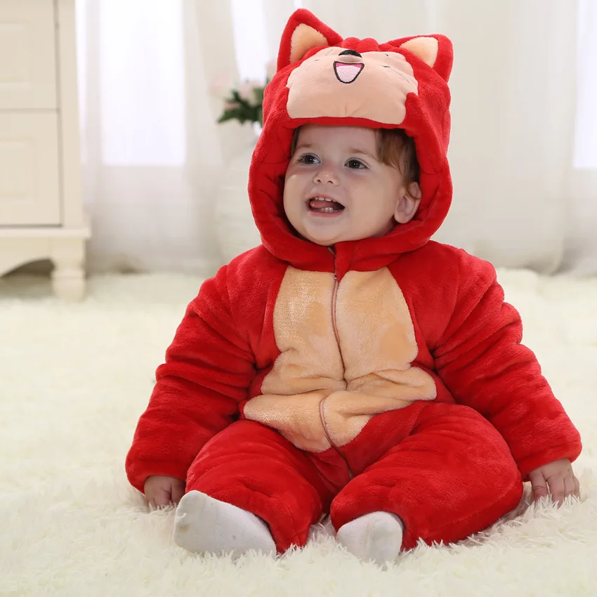 Детский комбинезон с рисунком аниме зимний теплый для мальчиков и девочек пижама