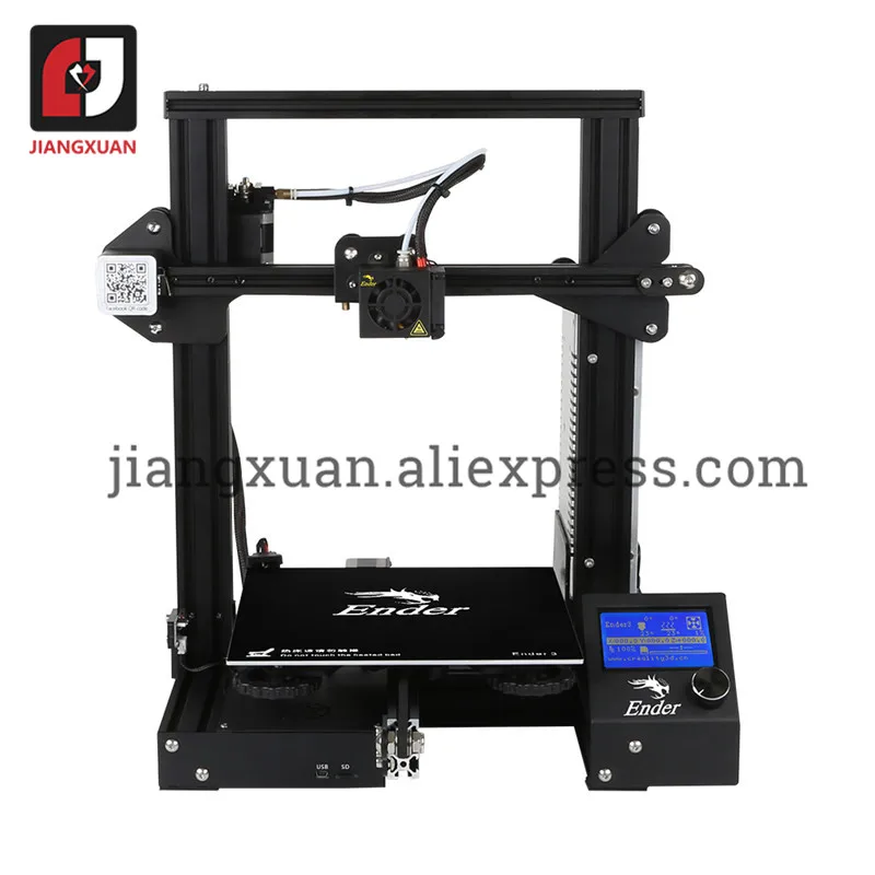 3D принтер Ender-3 V-slot reume Power Failure печать DIY KIT горячее закаленное стекло опционально