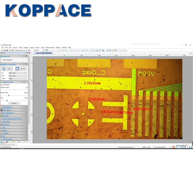 Тринокулярный металлургический микроскоп KOPPACE 50X 500X 18 миллионов пикселей USB3.0