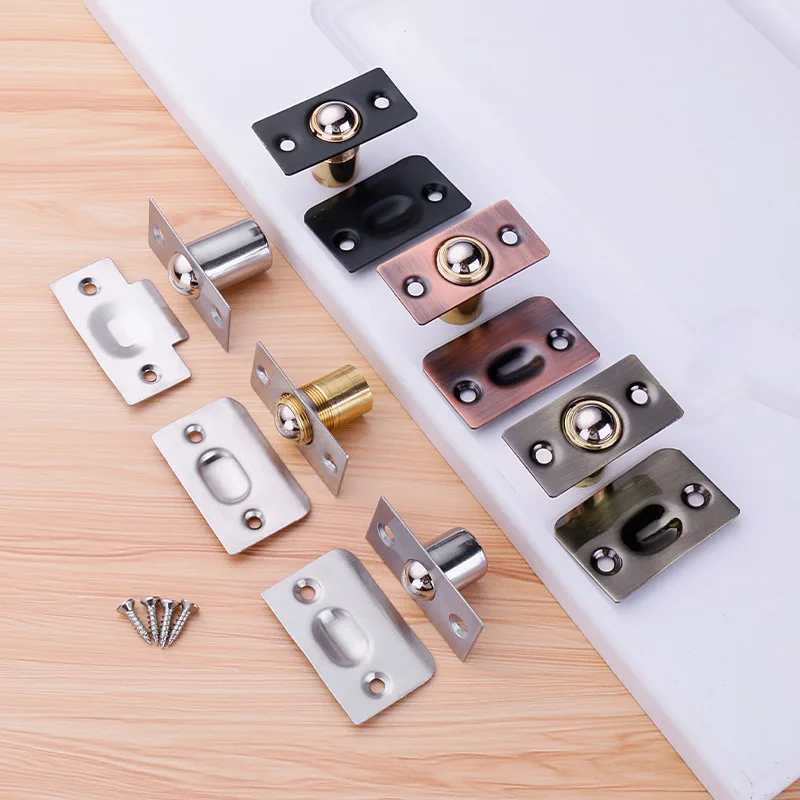 Adjustable Invisible Wooden Cabinet Door Top Beads Lock Closet Ball Catch Latch Catcher Stainless Steel Hot