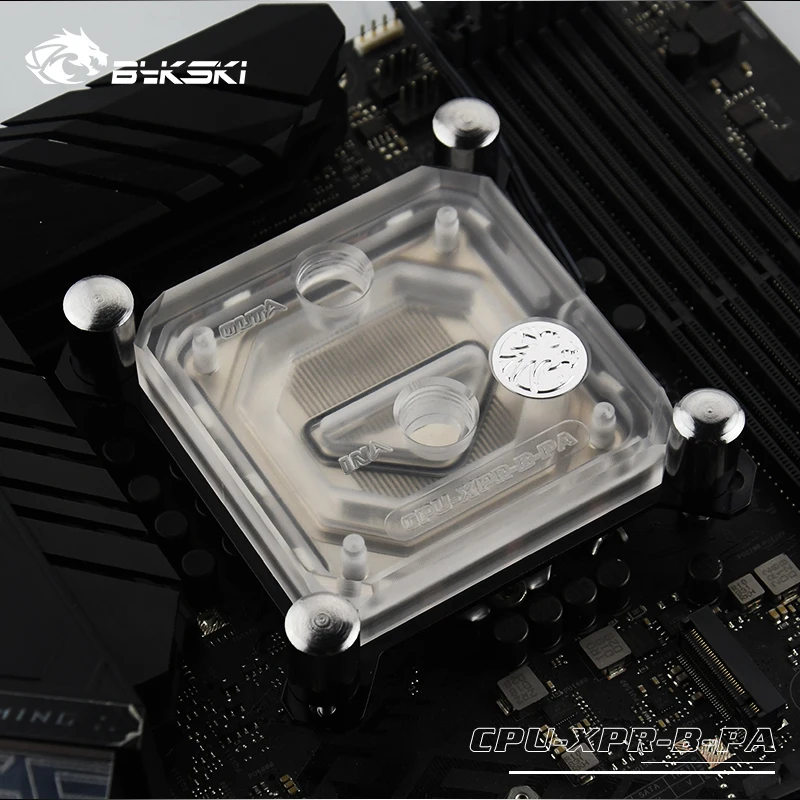 Bykski cpu водоблок используется для INTEL LGA1150 1151 1155 1156 2011X99 прозрачный RGB поддержка 5 в 3PIN GND разъем к материнской плате