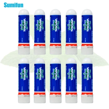 

SMF 10pcs Nasal Essential Oils Rhinitis Mint Cream Refresh Nose Cold Cool Herbal Ointment 100% Original Thailand Nasal Inhaler