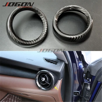 

Carbon Fiber Made Car Interior Front Side Air Condition AC Vent Outlet Cover Trim For Alfa Romeo Stelvio 949 2017 - 2020