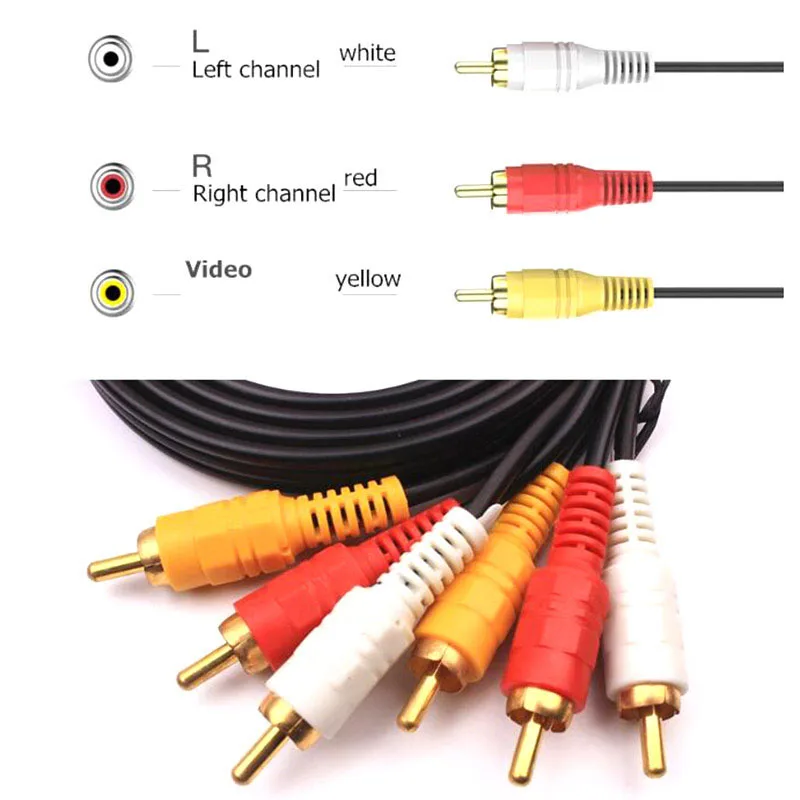 3 RCA к 3RCA папа-папа 4N OFC Аудио Видео AV RCA аудио кабель-удлинитель для домашнего DVD ТВ усилитель CD Soundbox RCA провод