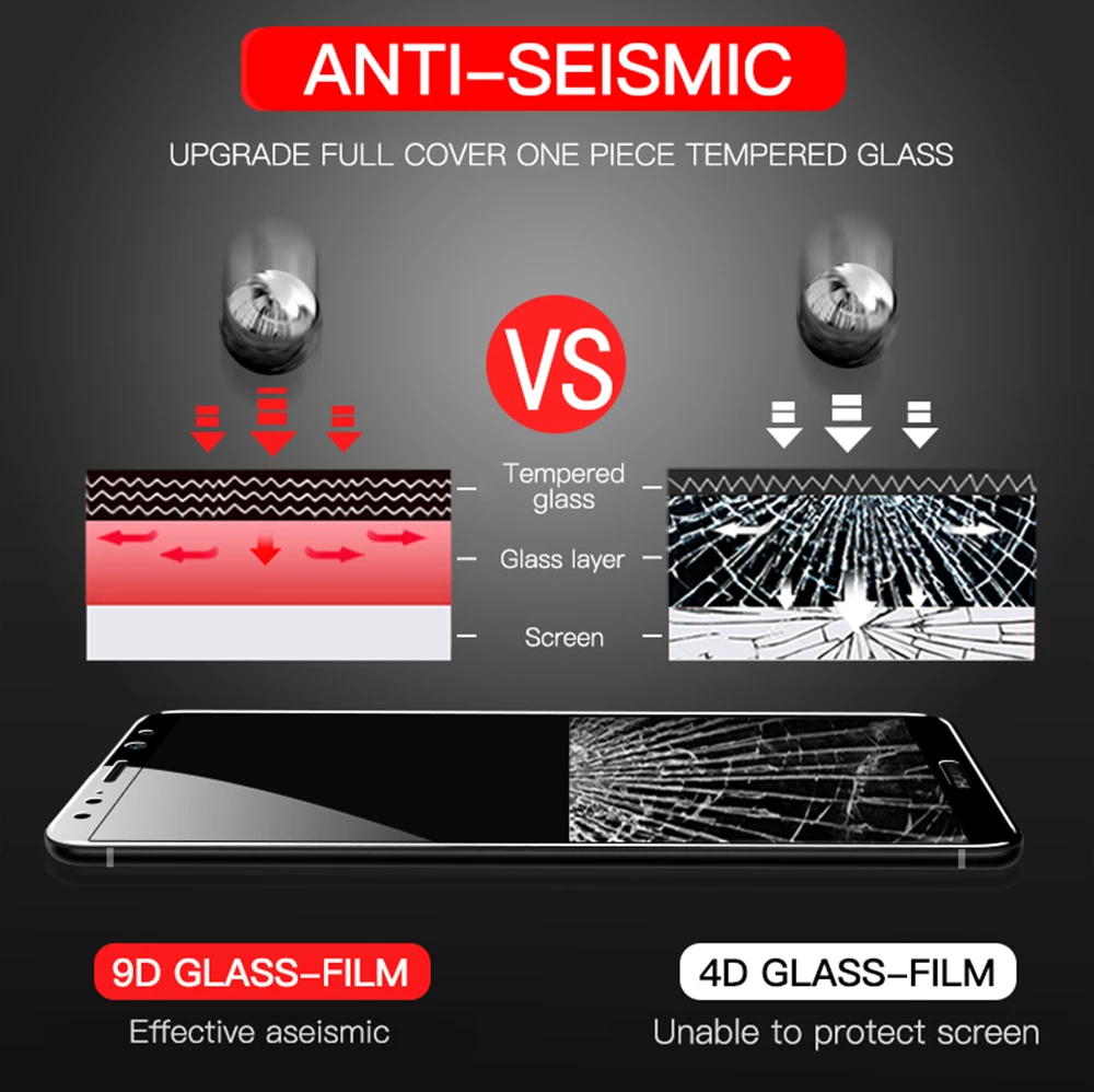 mobile screen guard 9D Full Cover Tempered Glass For Samsung Galaxy  A52 A51 A72 A32 A12 Screen Protector For A71 A50  A20S A70 A20 S20 FE M51 M31 mobile tempered glass