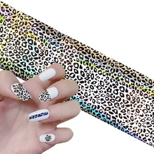1 шт., леопардовая Фольга для перевода на ногти, очаровательные, сексуальные, горячие, полные наклейки, животные, принт, слайдеры, маникюр, искусство, украшение, кончик BEXK46