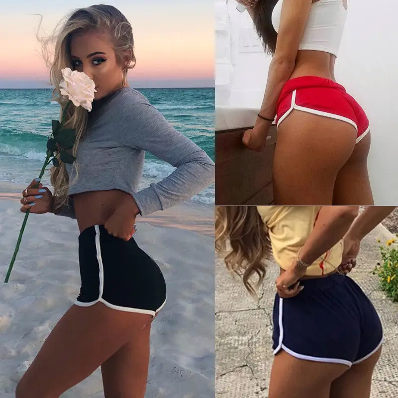 

2019 Hot Sale Casual Women Shorts Active Summer Straight Elastic Waist Shorts High Wasit Workout Trackpants Fitness