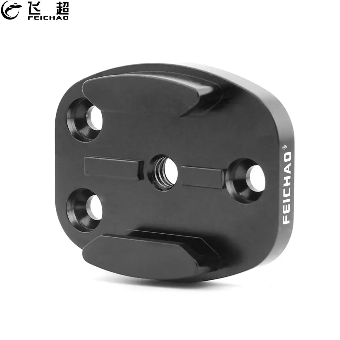 Base adaptadora de aluminio con hebilla de superficie plana para cámara de acción, Base de tabla de surf con 4 orificios 1/4 para GoPro 9 8 7 5 Insta360