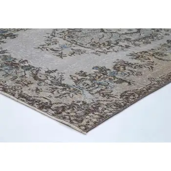 

105x194 Cm Grey Handmade Overdyed Rug-3x6 Ft