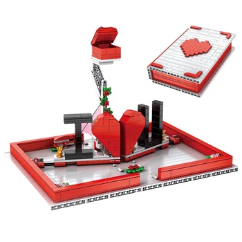 

Mould King New 520 Valentine's Gifts Building Blocks Romantic Love Story Book Model Lepinbricks Toys for Girls Gifts