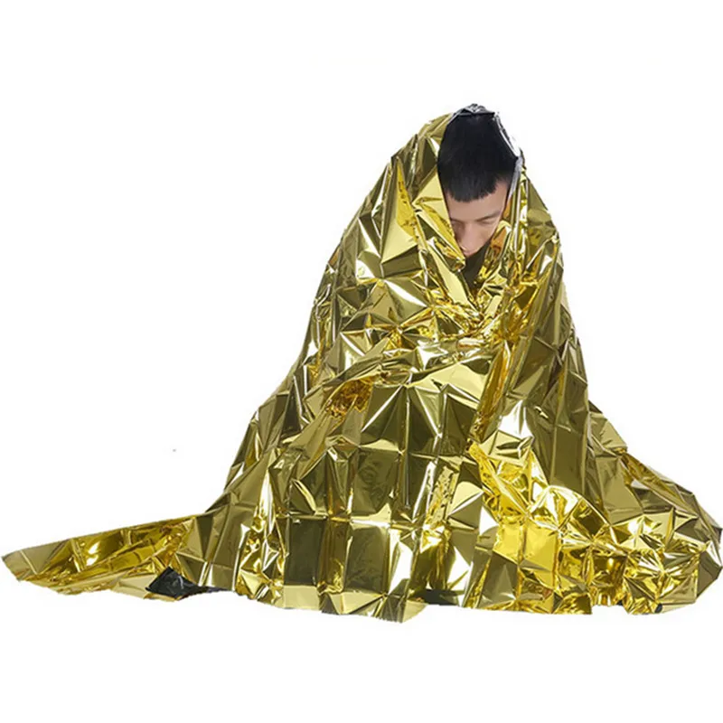160*210CM Emergency Blanket Outdoor Survive First Aid Rescue Kit Windproof Waterproof Foil Thermal Blanket for Camping Hiking 5 160*210CM Emergency Blanket Outdoor Survive First Aid Rescue Kit Windproof Waterproof Foil Thermal Blanket for Camping Hiking 5