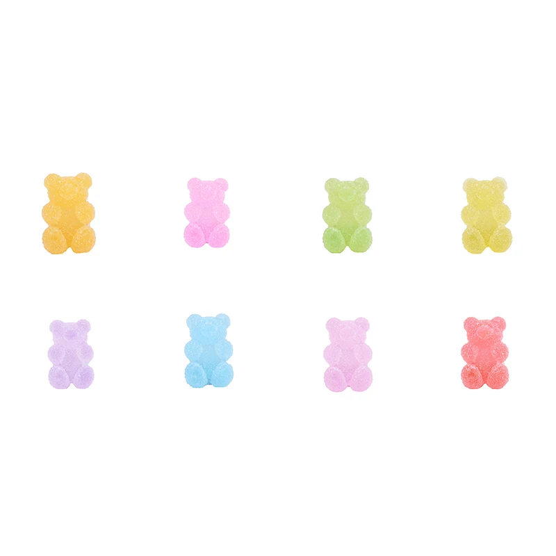 

8Pcs Bear Decor Slime Addition for Modeling Clay Supplies Slime Charms Fluffy DIY Kit Lizun Accessories Slime Toys for Kids