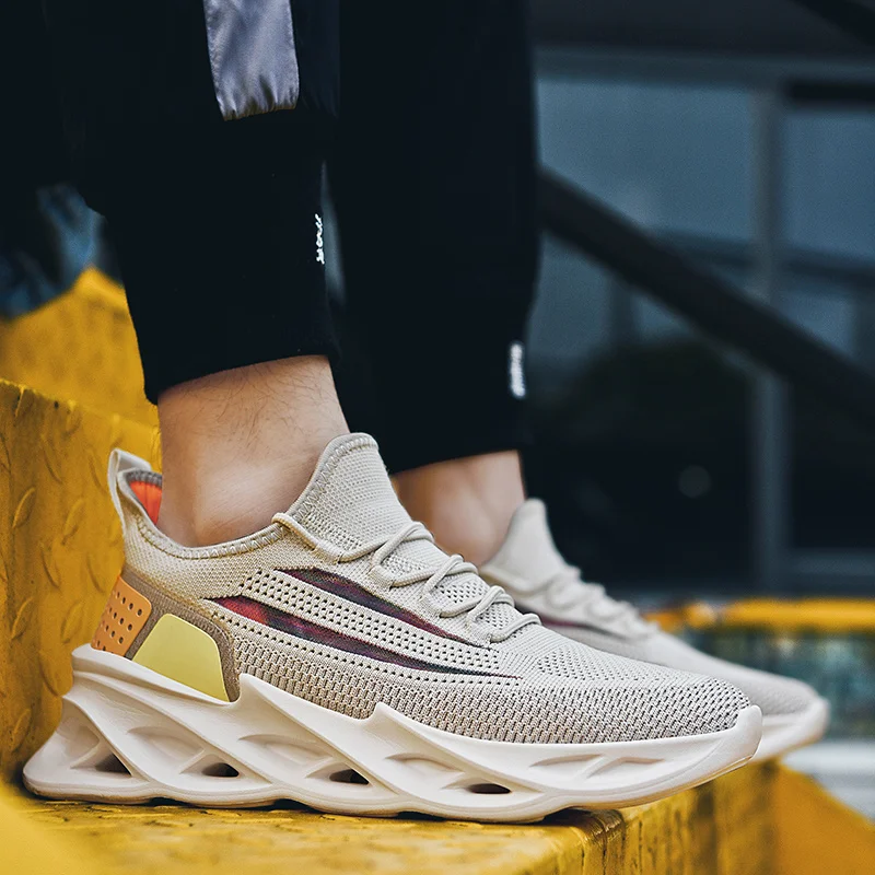 Size 39-46 Summer Mesh Sport Shoes Blade Sole Running Shoes Breathable Sports Sneakers (36)