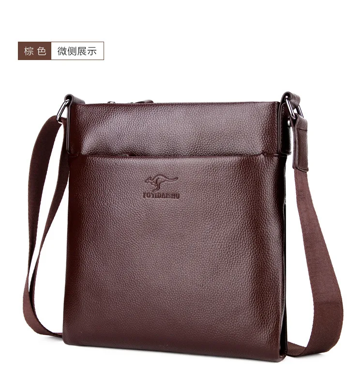 New Brand Solid Soft Leather Men Messenger Bag causal fashion Mens Business Shoulder Bag crossbody Bag male black Handbags