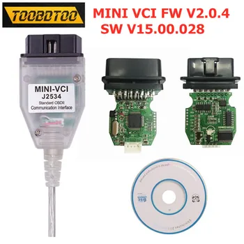 

MINI VCI V2.0.4 Real Firmware j2534 V15.00.028 FTDI FT232RL Diagnostic Tool For Toyota MINIVCI Supports K-Line/CAN-BUS