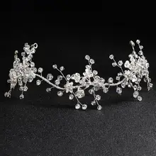 Свадебные волосы серебряные свадебные украшения для волос модные аксессуары для волос для женщин Девушка украшение для головного убора TS138