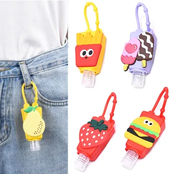 

1Pcs Funny Fruit Shape Food Silicone Mini Hand Sanitizer Bottles Holder Travel Portable Hangable Liquid Soap Dispenser Container