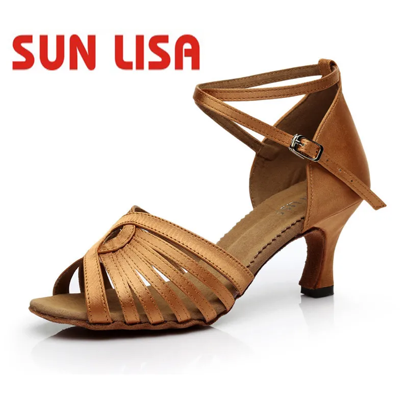 Женские танцевальные туфли SUN LISA для девушек на высоком каблуке сальсы Танго