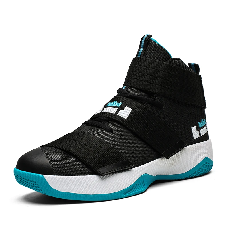 

Newest Lerbon 15 Basketball Shoes Sneakers Men Jordan Shoes High Top Hook&loop Big Size Boy Fashion Retro Training Ball Shoes