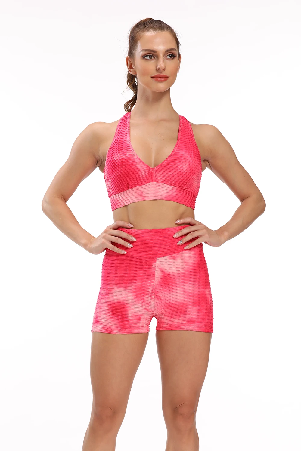 3D SexyTie Dye Sports Bra Fitness Women Top Workout Quick Dry Running Push Up Gym Fitness Bras Black-Cross Running Sportswear