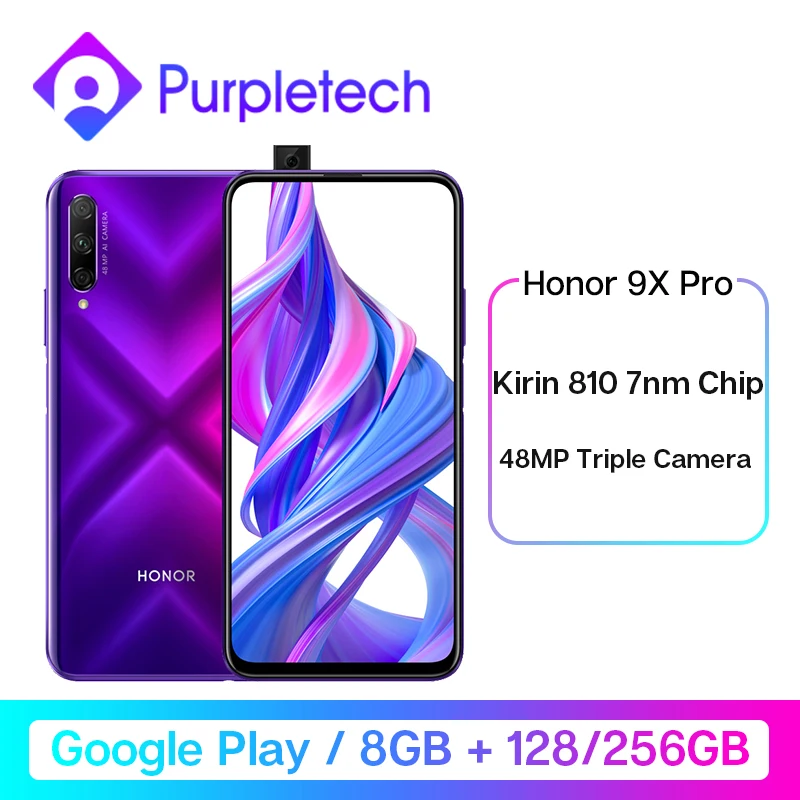  Honor 9X Pro 8GB 128GB 256GB Kirin 810 Liquid Cool Smartphone 48MP Triple Camera 6.59