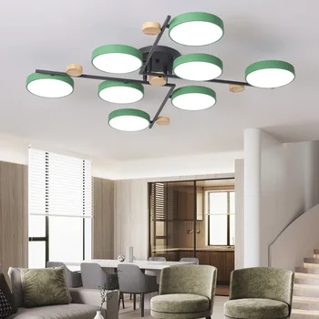 

modern living room decoration led panel lights ventilador de techo AC85-265V Living Room ceiling lights