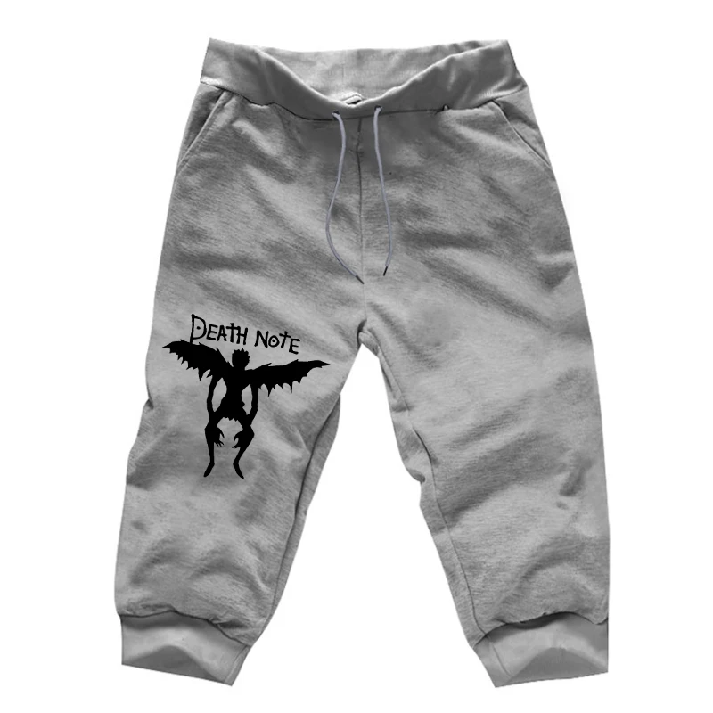 Cropped Trousers 3 Брюки с надписью «Death Note» и принтом «7 минут»; мужские забавные укороченные брюки; сезон осень; Харадзюку; спортивные брюки для мальчиков - Цвет: Cropped Trousers 3