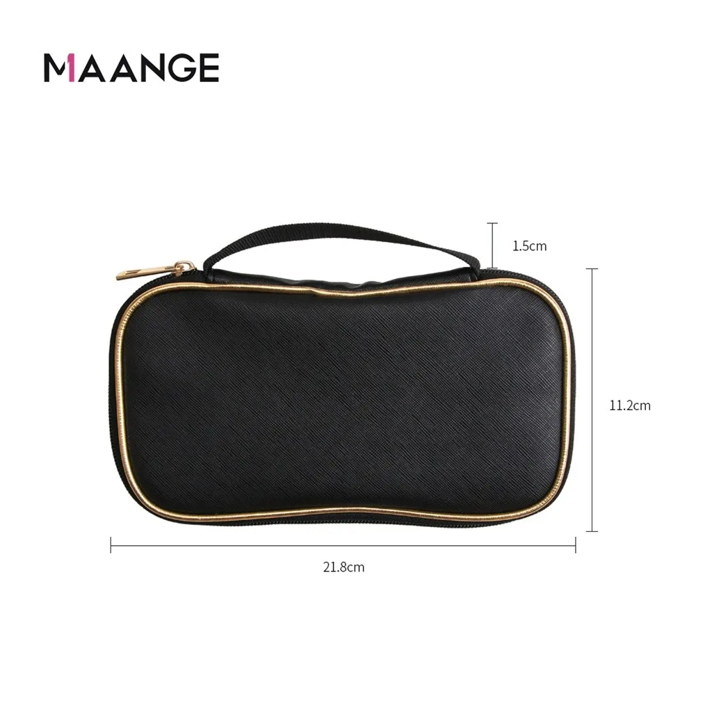 Portable Black High Quality Cosmetic Brush Storage Bag Makeup Bag Women Bags Waterproof Make Up Wash Toiletry Bag Aug