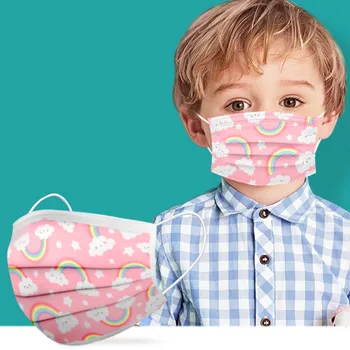 

100pcs Mascarilla Infantil 3-layer Disposable Non-woven Meltblown Mask Face Mask Filter Safe Breathable Protective Mouth Masks