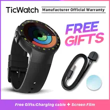 TicWatch S черные Смарт-часы Bluetooth Smartwatch с gps Android и iOS совместимый Google Wear OS IP67 Водонепроницаемый