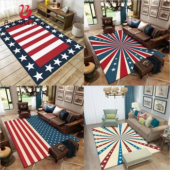 

Bubble Kiss 2020 Nordic Style Classic Flag Pattern Thickened Area Rug Home Decor Carpets for Living Room Non-slip Floor Mats