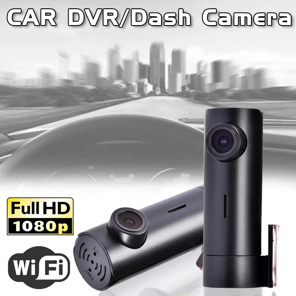 Видеорегистратор, Автомобильный видеорегистратор 1080P с функцией ночного видения, беспроводной Wi-Fi, устройство обнаружения движения, 170 градусов, широкоугольная компактная петля