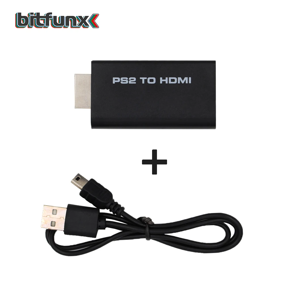 Bitfunx HDMI AV конвертер для SONY PS2 Аудио Видео 3,5 мм HDMI адаптер для монитора HDTV