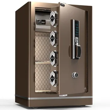 

New Generation CPU Fashion Safe Home Office Semiconductor Fingerprint Password Burglar Hotel Bedside Alarm Warning Safe