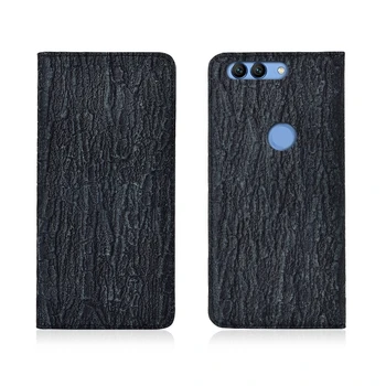 

Luxury Bark Pattern Genuine Leather Magnetic Flip Phone Case For Huawei Nova 2 Plus/Nova 2/Nova 2S Phone Cover Card Slot Holder