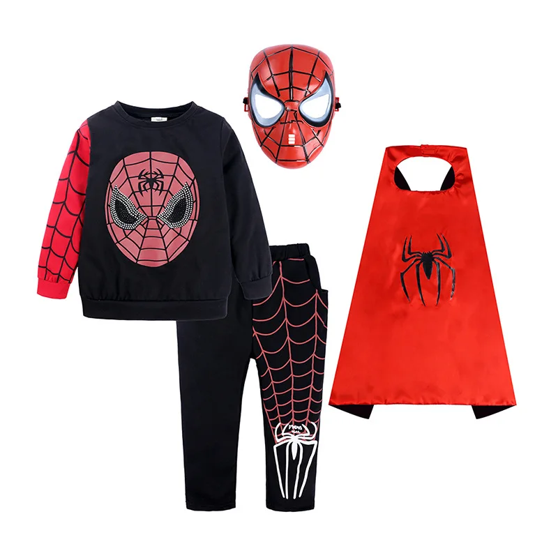 Детская одежда на Хэллоуин; комплект супергероев; Новинка 2019 года; одежда для сцены; Модная одежда для мальчиков и девочек; детская футболка