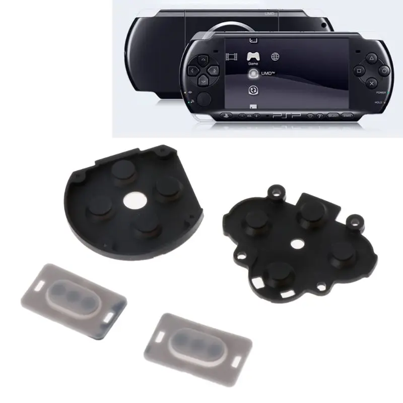 

Game Accessories 1 Set Silicone Rubber Button Switch Conductive Pad Replacement for Sony PSP 1000 dropshipping
