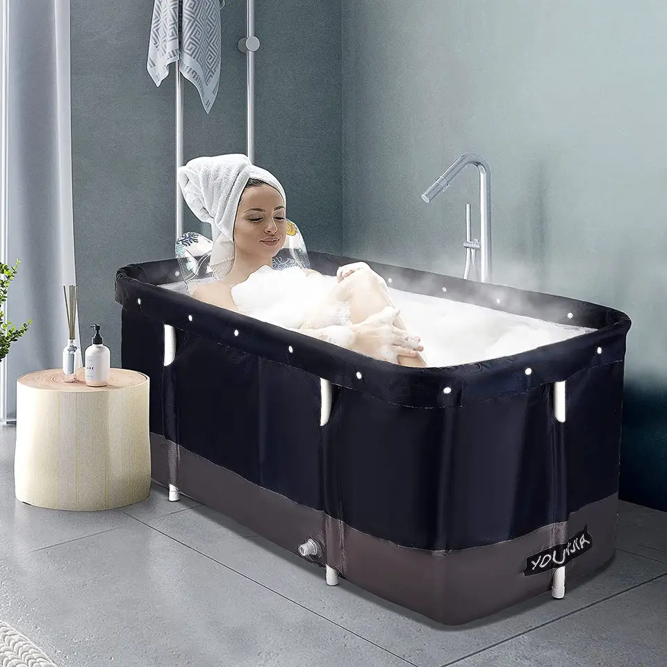 Saldi Vasca da bagno pieghevole e portatile per adulti e bambini di grandi  dimensioni 120x55cm con isolamento per sauna domestica, secchio per vasca  da bagno - Banggood Italia Mobile-arrival notice