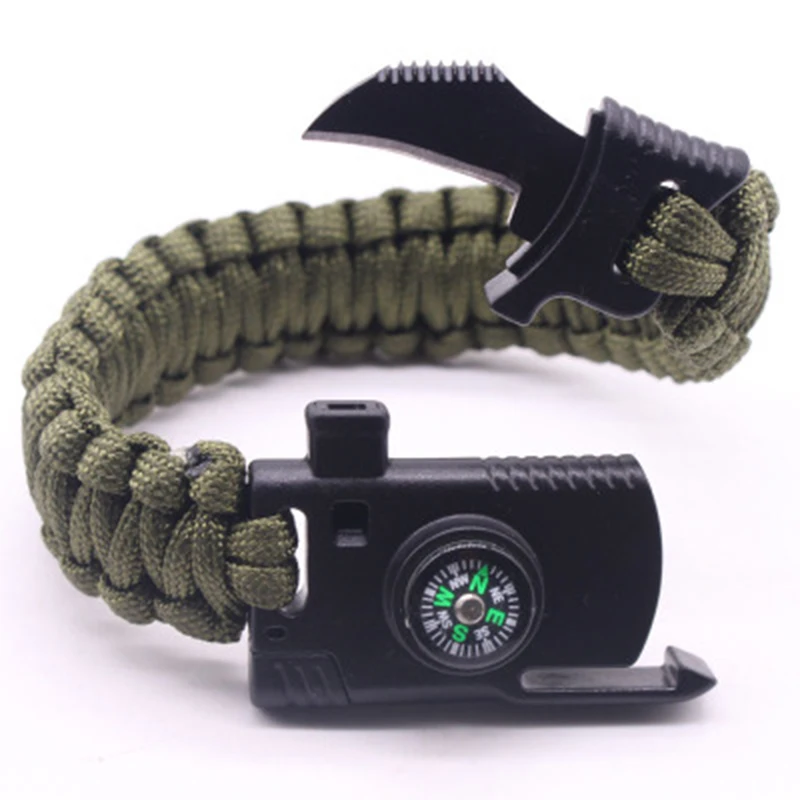 

Paracord Survival Bracelet Multi-function Military Emergency Rescue EDC Camping Hiking Emergency Tactical Tactics Wrist Strap