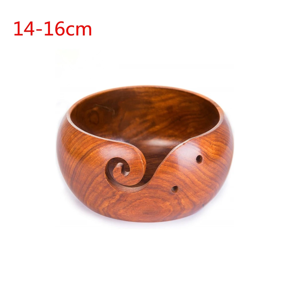 xiajia 3 Sizes DIY Hand-crocheted Wool Sweater Needle Crochet Storage Wooden Bowl Home Sewing Supplies Storage Box Free Shipping