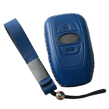 

Genuine Leather Car Remote Key Cover Case For Subaru Legacy XV Forester Outback Subaru BRZ Key Cover Keyless