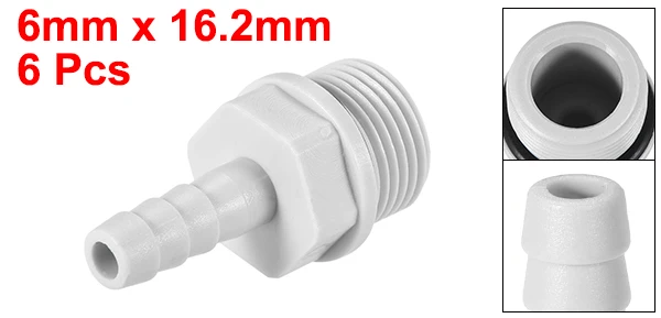 3or8inch G x 6mm Uxcell 6 шт. ПВХ колючей фитинги шлангов разъем адаптера 1/" 1/4" 3/" 1/2" 3/" G мужской трубы сильный анти-старения, высокая прочность - Цвет: 3or8inch G x 6mm