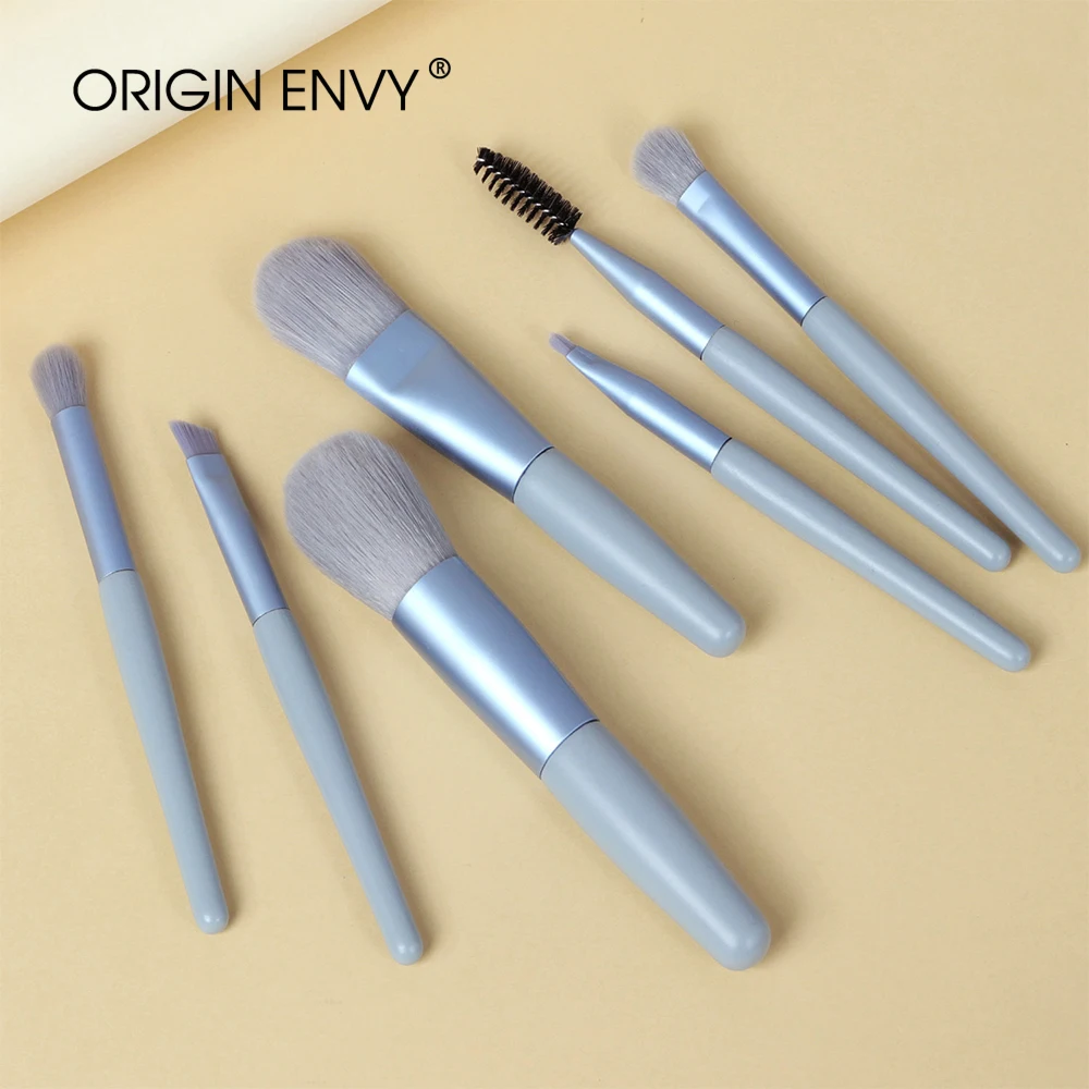 ORIGIN ENVY 7Pcs Makeup Brushes Foundation Brush Wooden Handle Soft Hair Makeup Set Brush Portable Beauty Tool Beauty