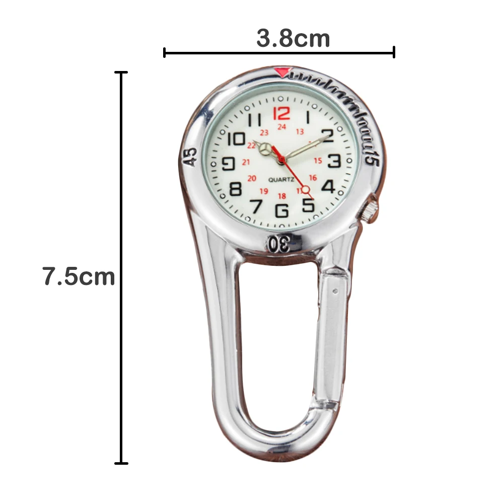 Карабин для альпинизма кварцевые карманные часы сплав указатель подарок клип на ремень доктор Спорт Fob светящиеся унисекс Мода