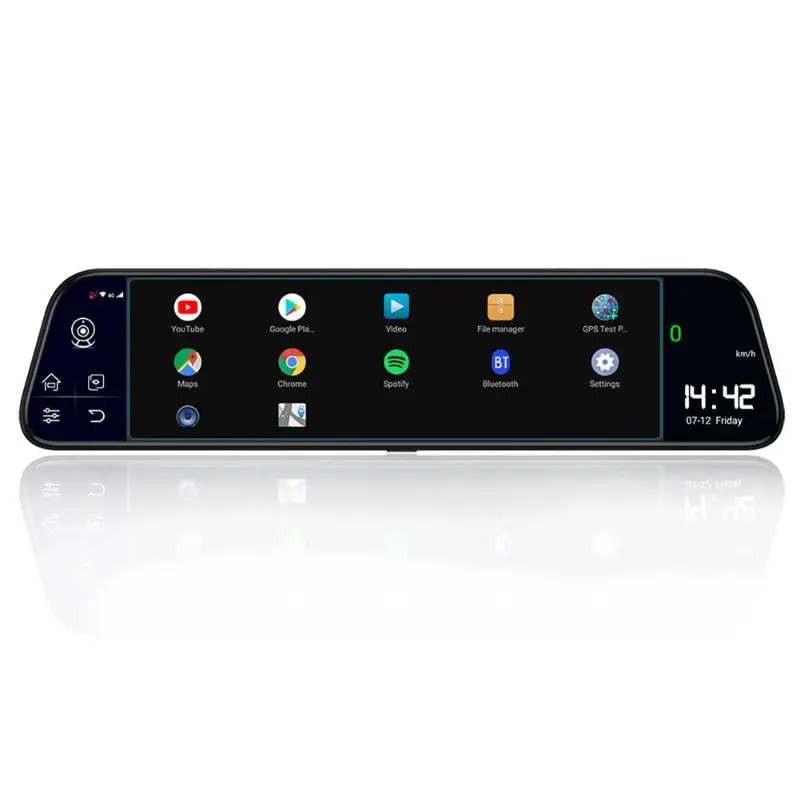12 дюймов 4G Android 8,1 зеркало заднего вида автомобиля dvr камера gps навигация видеорегистратор Google рынок приложений Google навигация