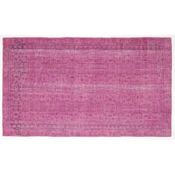 

Handmade Pink Vintage Overdyed Turkish Area Rug 159x269 Cm-5'3''X8'10''