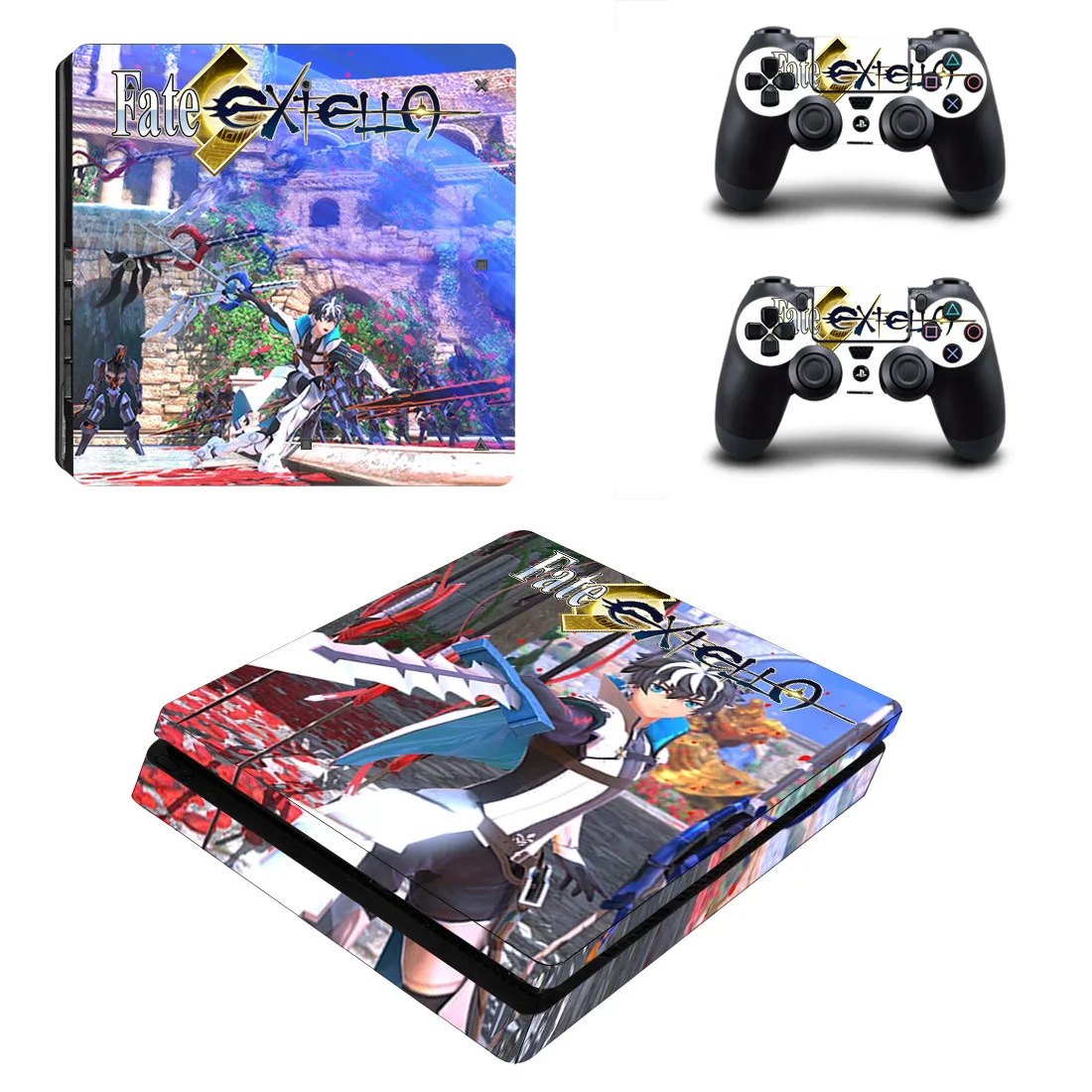 PS4 тонкие наклейки Fate Extella Link Play station 4 тонкие кожаные Стикеры для playstation 4 Slim консоль и контроллер
