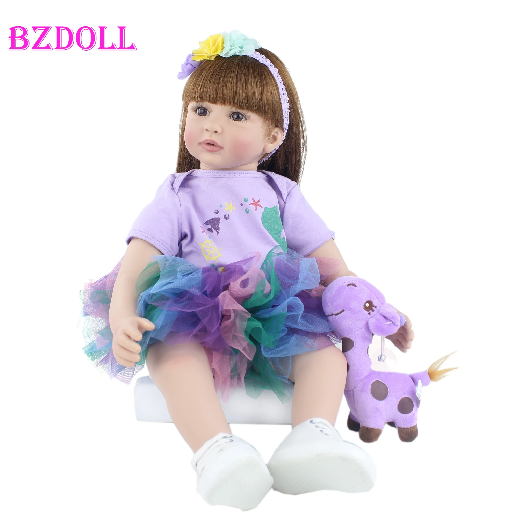 60 см Силиконовая виниловая Кукла Reborn Baby игрушки принцессы для маленьких детей