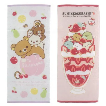 

Japan genuine February new product san-x rilakkuma corner bio pure cotton towel face towel soft absorbent baby towel