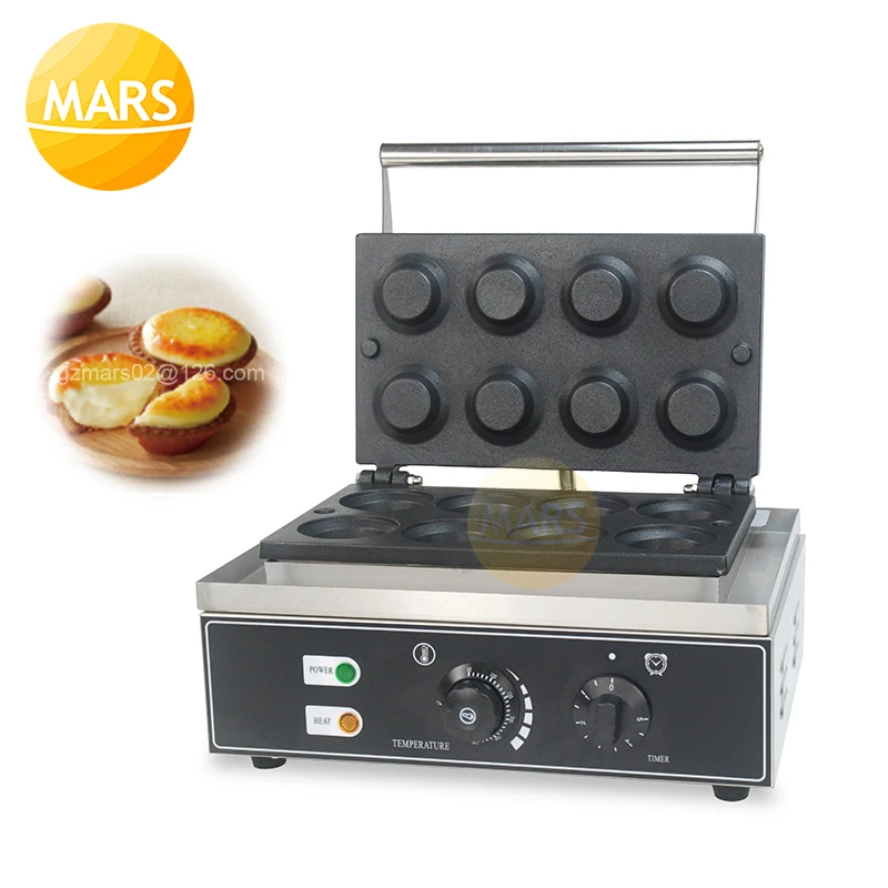 Commercial Non-stick Egg Tart Machine Tarlet Maker Iron Baker Electric 8pcs Egg Tart Maker Pineapple Tart Making Machine